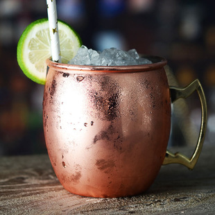 Moscow Mule cocktail stainless steel 304 copper plated hammer point glossy beer mug mug mug mug horse