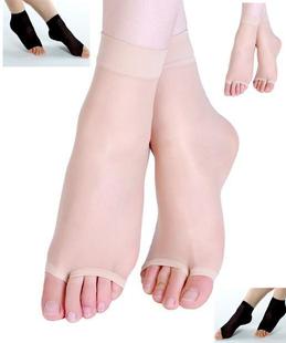 Core-spun silk open-toe short socks fish mouth short socks women's stockings skin color black ultra-thin revealed toe stockings New