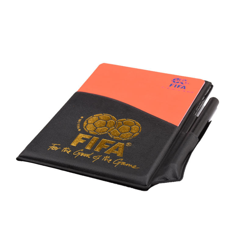 Football red and yellow card referee red card yellow card referee supplies professional competition record tools with leather case