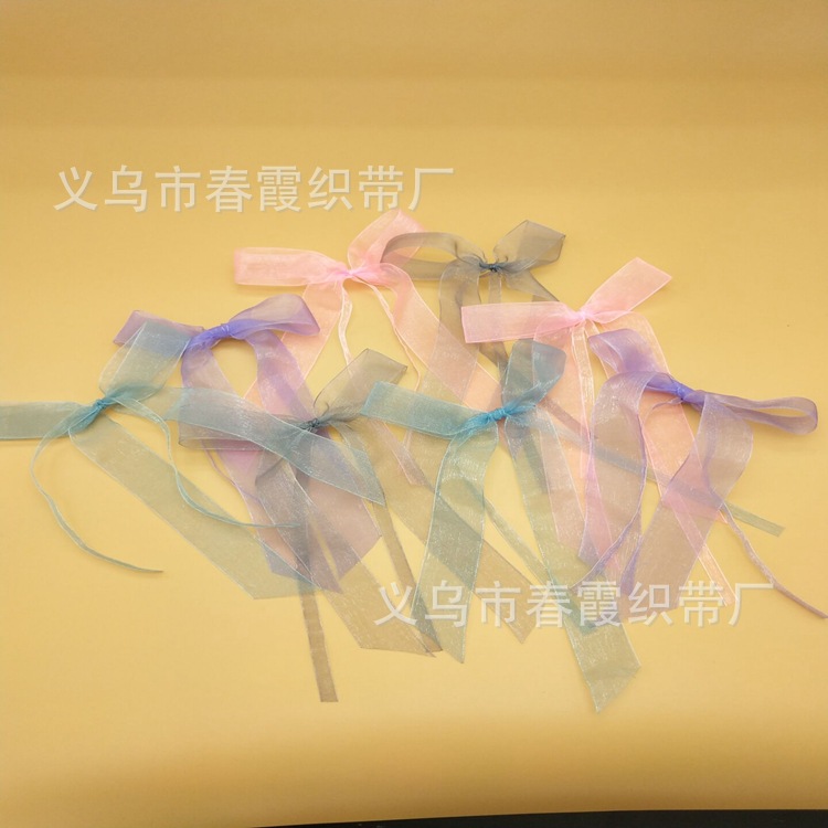 Wedding car decoration bow gauze curtain strapping European and American party wedding festival bow Amazon best-selling bow