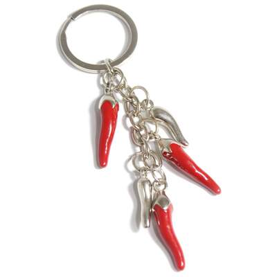 Creative Metal Keychain Red Pepper Pendant Alloy Keychain Mini Red Pepper Jewelry Gift