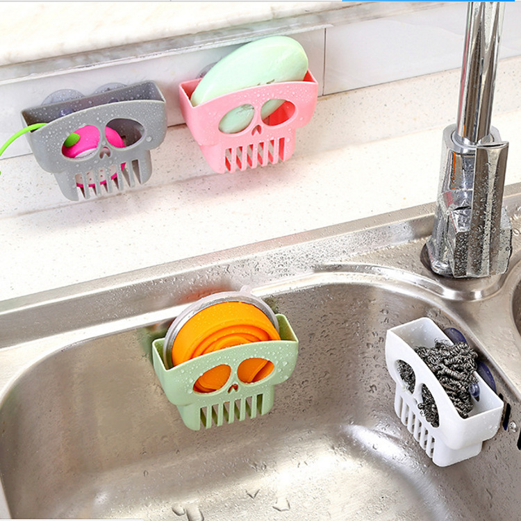 Creative Kitchen Rack Multi-functional Dishwashing Cloth Storage Drain Rack Punch-free Sponge Soap Storage Rack