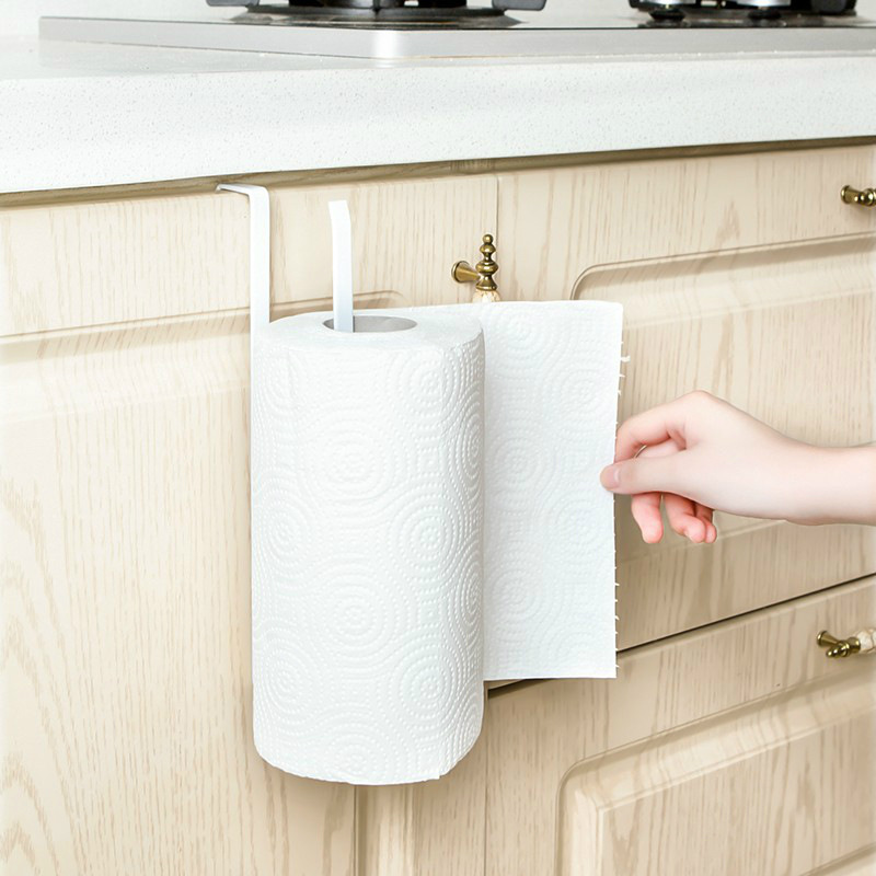 Kitchen Storage Rack Iron Tissue Rack Thickened Paper Storage Rack Tissue Rack Punch-Free Rack Storage Rack