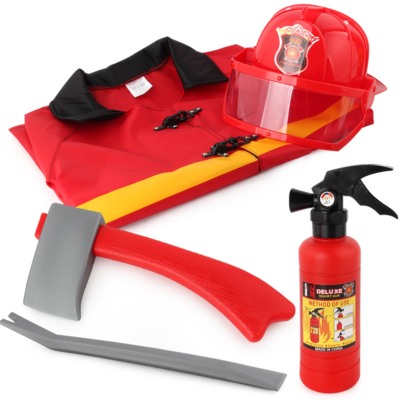 One-piece delivery children firefighter play suit fire backpack fire water gun summer beach water toys