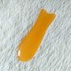 Honey yellow, fish-shaped