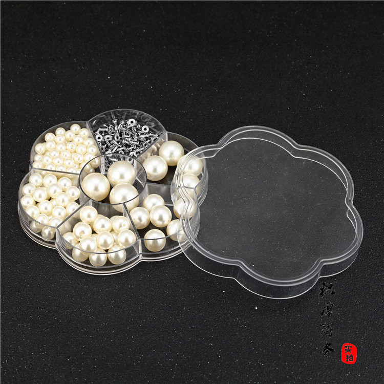 New Pearl rivet ABS single hole half hole imitation pearl DIY hand press stud beads delivery base