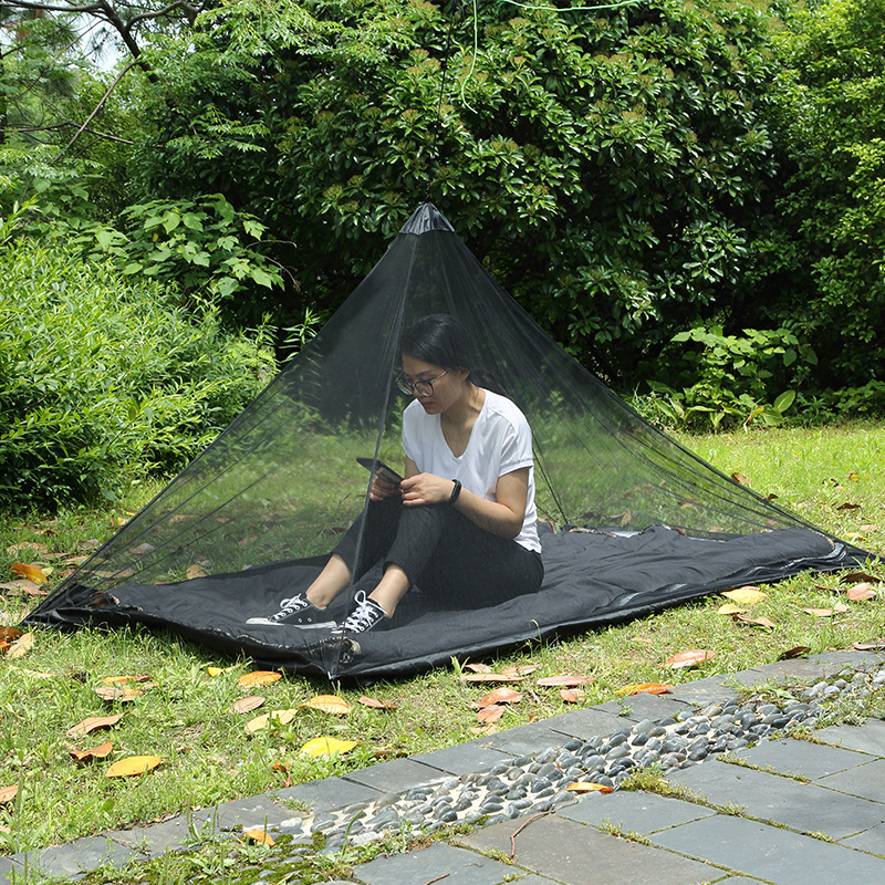 Outdoor Mountaineering Camping Single Anti-mosquito Tent Mountain Camping Triangle Mosquito Net Insect-proof Mosquito Net Fishing