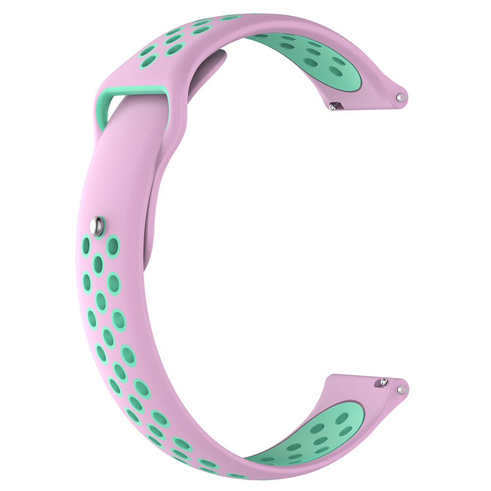 20/22mm two-color silicone strap breathable anti-buckle sports rainbow strap spot wholesale