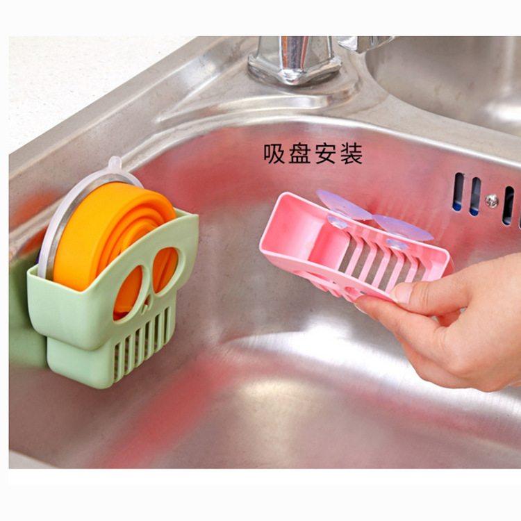 Creative Kitchen Rack Multi-functional Dishwashing Cloth Storage Drain Rack Punch-free Sponge Soap Storage Rack