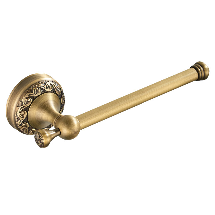 20cm European style toilet wall type non-water shield paper towel holder copper material antique copper craft simple roll paper Rod