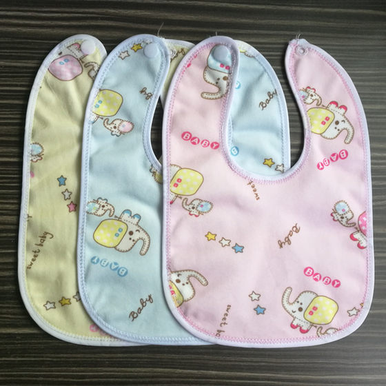 Jieyuer embossed saliva towel cute cartoon multi-color waterproof bib baby bib multi-color pattern stall