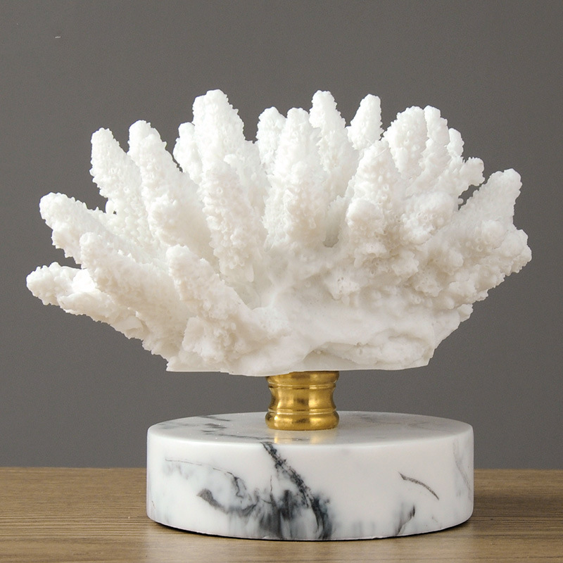 Nordic style coral decoration modern light luxury home hotel decoration model room TV cabinet living room desktop decoration