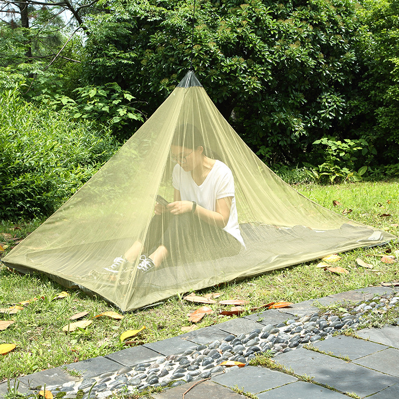 Outdoor Mountaineering Camping Single Anti-mosquito Tent Mountain Camping Triangle Mosquito Net Insect-proof Mosquito Net Fishing