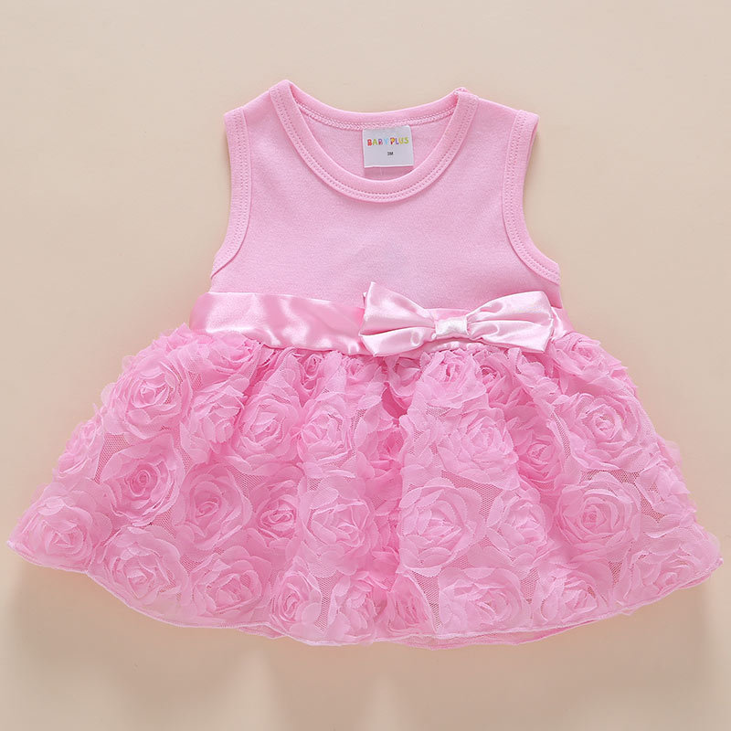 Pink Rose Short Sleeve Dress