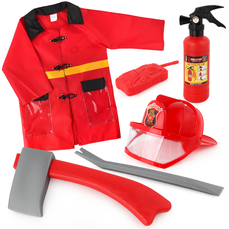 One-piece delivery children firefighter play suit fire backpack fire water gun summer beach water toys
