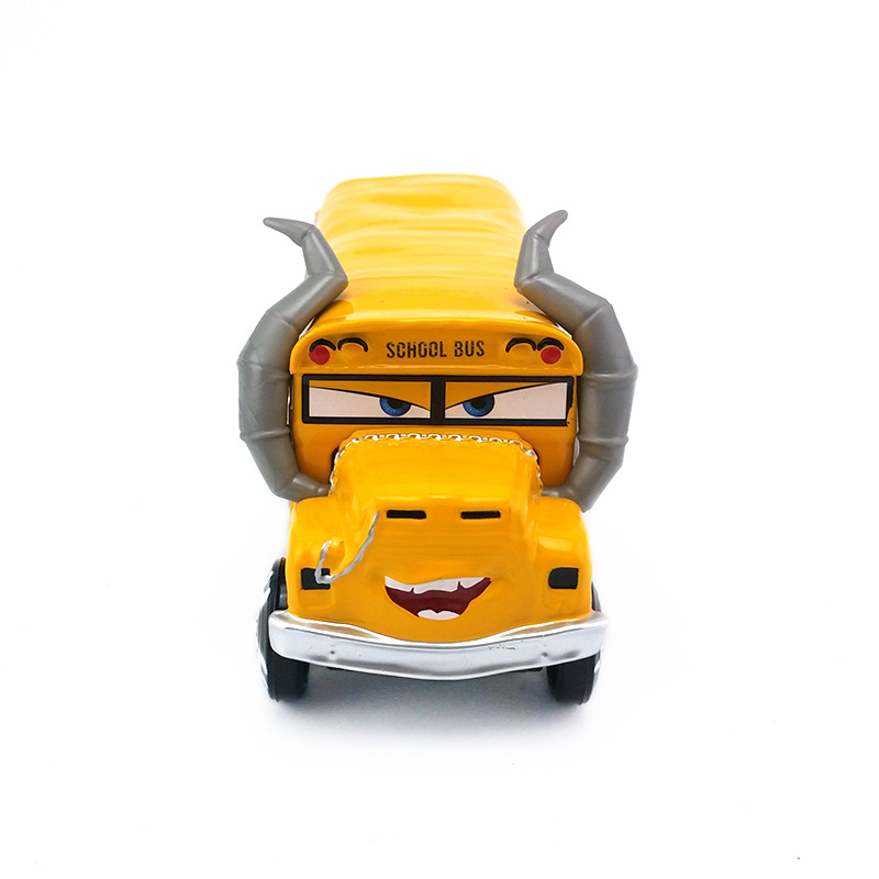 Mattel Racing Story 3 Maisi Alloy Toy Car Bull Demon King School Bus Crazy Maisi Yellow Horn