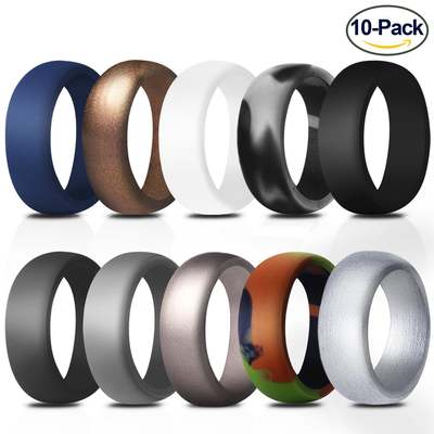 8.7mm wide Radian 10 color silicone ring Amazon men's personalized ring couple ring