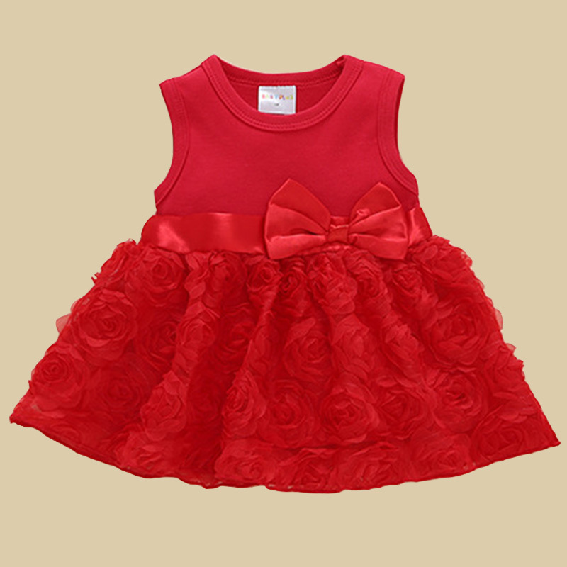 Red Rose Short Sleeve Dress