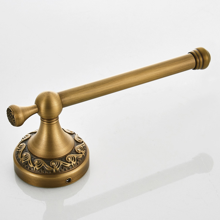 20cm European style toilet wall type non-water shield paper towel holder copper material antique copper craft simple roll paper Rod