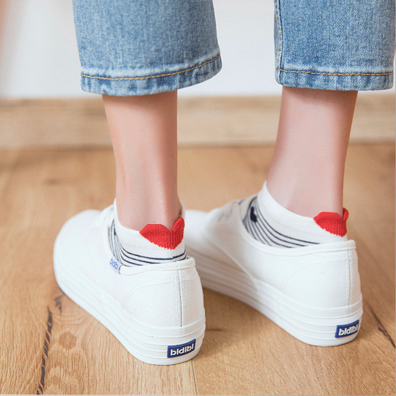 New Japanese cute girl heel love invisible three-dimensional boat socks fashion cotton socks student socks manufacturers wholesale