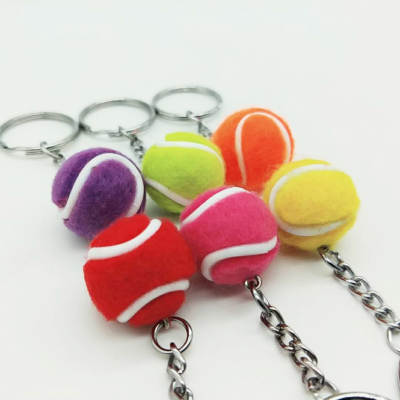 2cm tennis keychain bag pendant Sports promotional gifts earrings earrings Accessories Wholesale