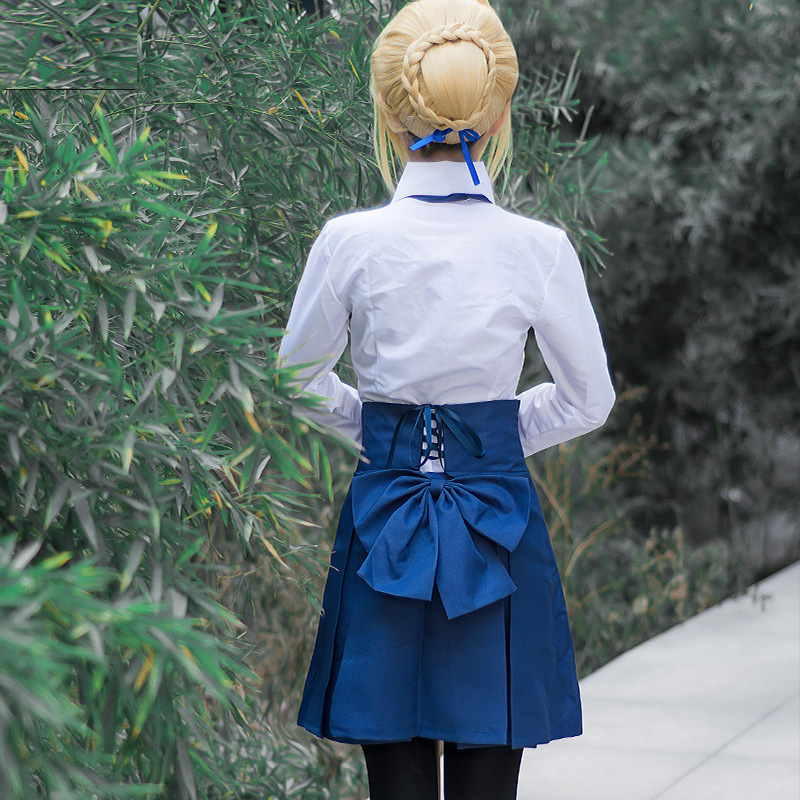 Fate stay night命运之夜Saber吾王常服cosplay一件代发JK学生装