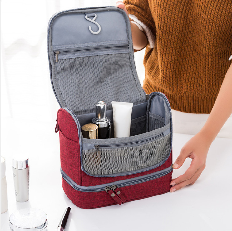 Cross-border travel makeup storage bag large capacity waterproof mildew-proof dry and wet separation bag Portable Hook wash bag