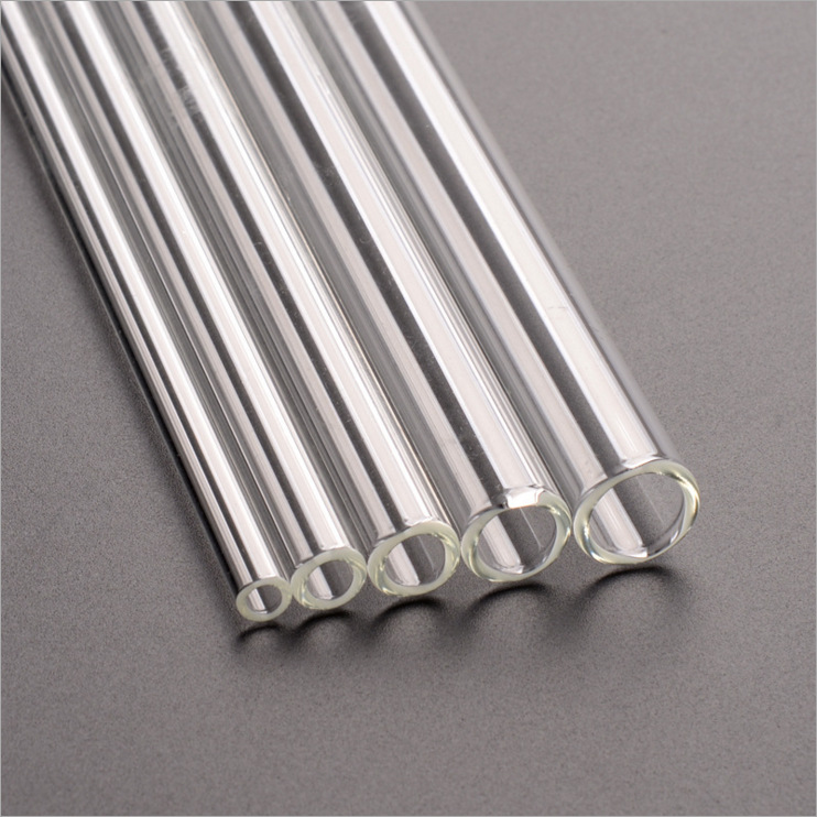High borosilicate transparent glass straw straight bending set combination straw brush