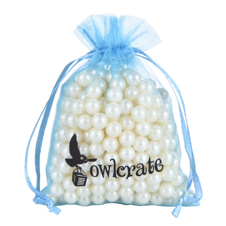 Gift mesh bag girdle drawstring packaging candy bag organza bag printing logo gauze fabric fruit insect bag