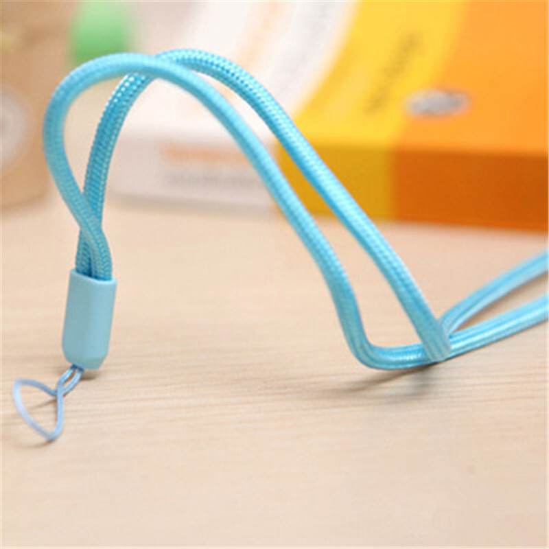 Children's camera small gift lanyard simple solid color mobile phone chain pendant long neck nylon mobile phone lanyard factory