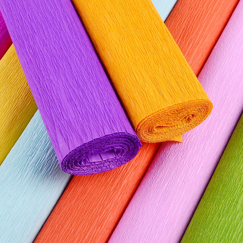 Flora crepe paper pleated paper bouquet diy fresh flower paper new 25*250cm color thick crepe paper