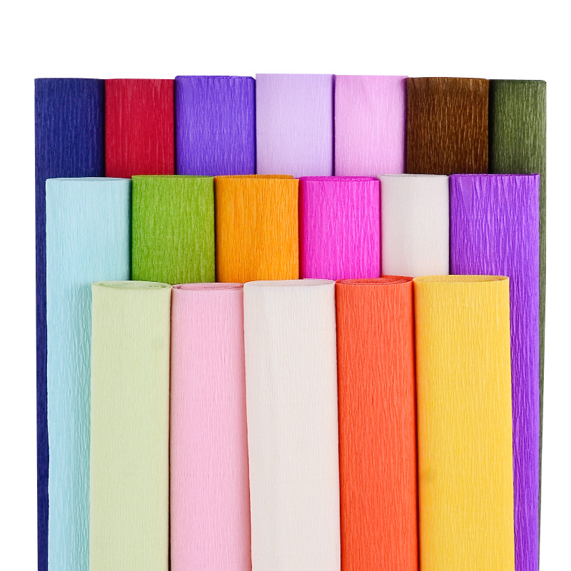 Flora crepe paper pleated paper bouquet diy fresh flower paper new 25*250cm color thick crepe paper