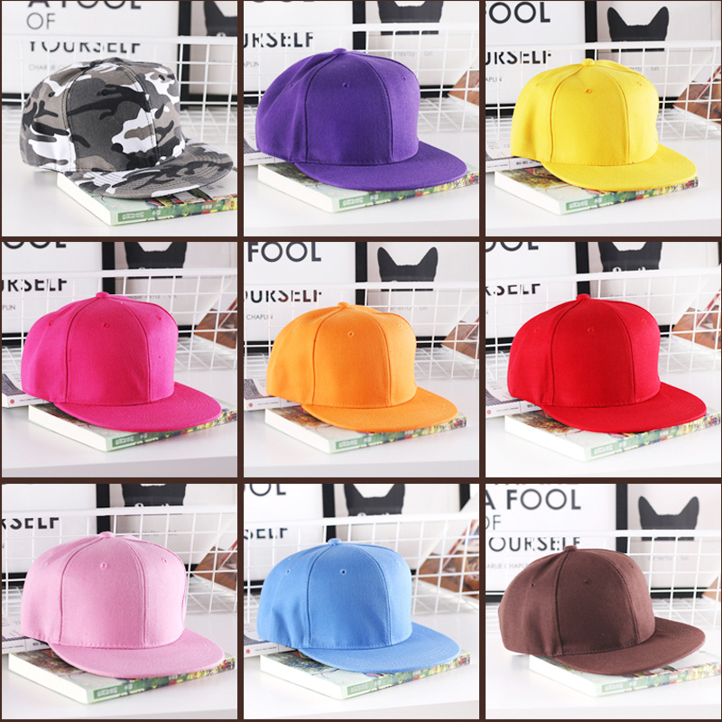 Solid color light board cap cap hiphop flat cap Tide men's and women's baseball cap Korean hip-hop cap factory wholesale
