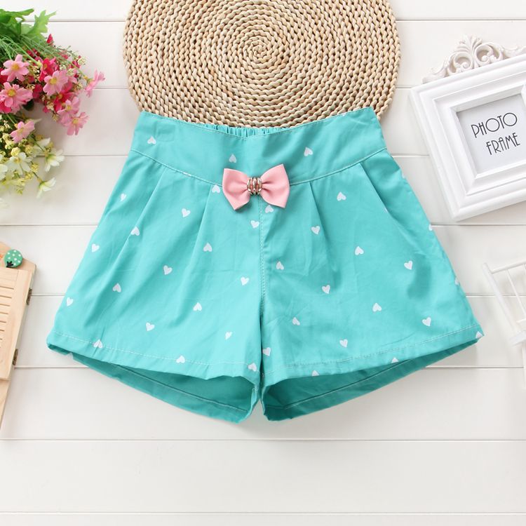 One-piece delivery Korean style summer girls' bow shorts medium and big children's casual girls' shorts children's clothing wholesale