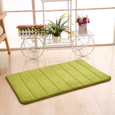 1.6cm Coral Fleece Memory Foam Bathroom Mat Door Entrance Carpet Floor Mat Kitchen Bathroom Absorbent Door Mat Foot Mat