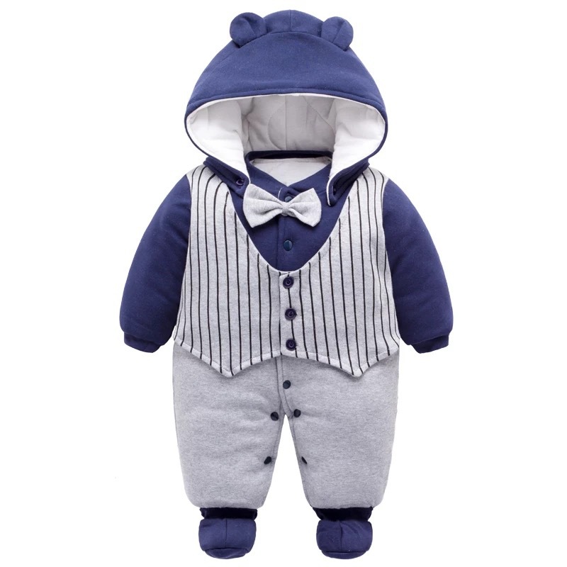 Baby jumpsuit autumn and winter warm baby ha-coat autumn and winter newborn cotton-padded jumpsuit autumn and winter climbing clothes