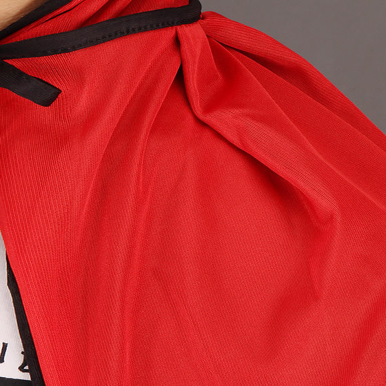 Halloween Dress Up Adult Child Death Demon Vampire Pirate Black Red Double Collar Cape