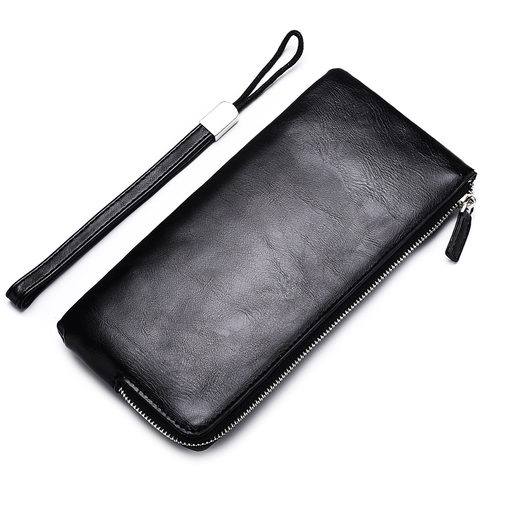 DEABOLAR Cross-border New Men's Long Wallet Korean Style Youth Zipper Men's Mobile Phone Bag Ultra-thin Wallet