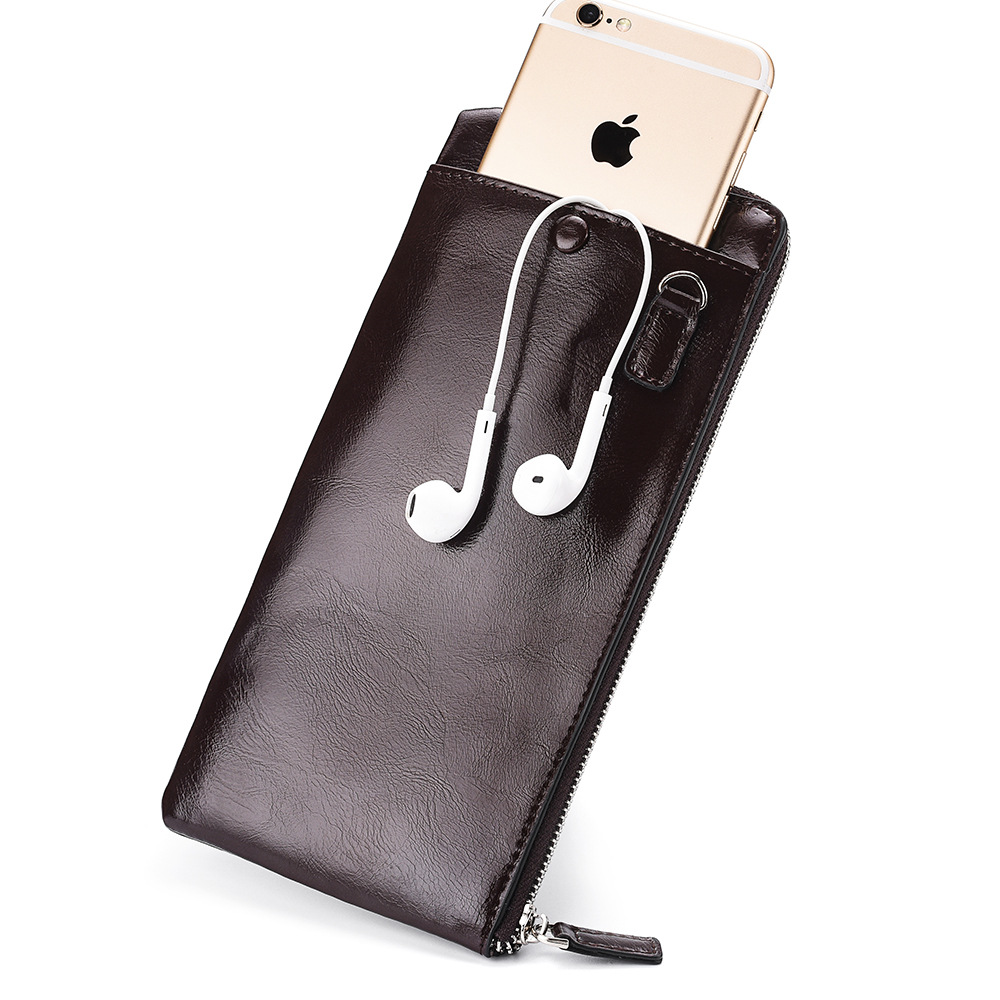DEABOLAR Cross-border New Men's Long Wallet Korean Style Youth Zipper Men's Mobile Phone Bag Ultra-thin Wallet
