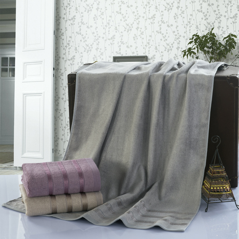 Bamboo fiber bath towel bamboo charcoal bamboo cotton new product promotion plain absorbent cotton a gift welfare