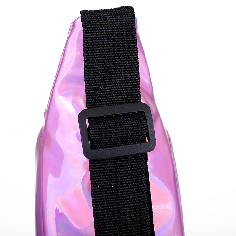 New laser glossy waist bag mobile phone storage fashion crossbody chest bag running leisure outdoor sports bag