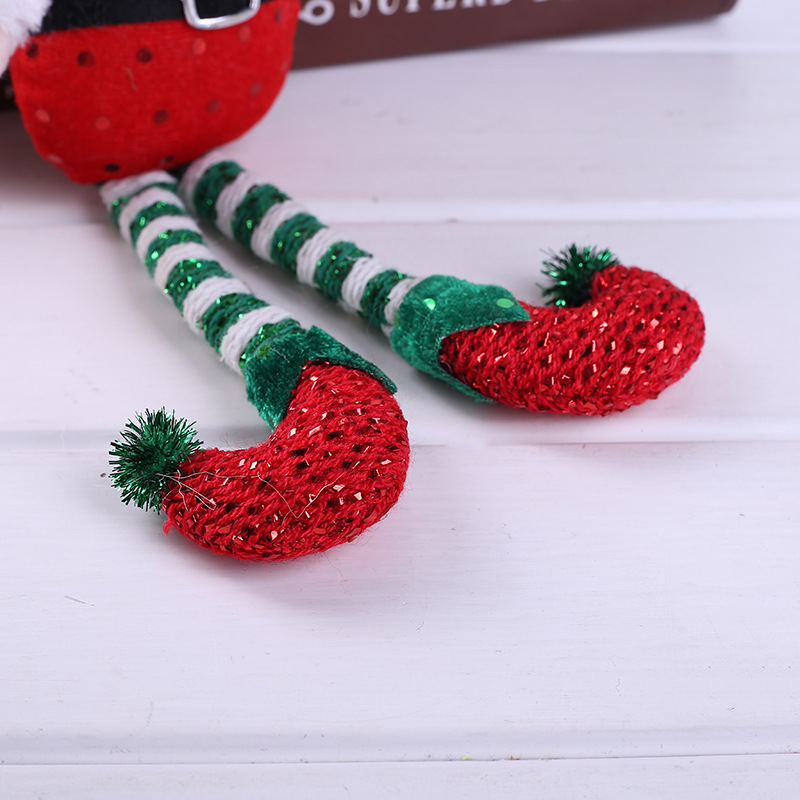 Christmas decorations Christmas red and green long-legged elf dolls Christmas tree dolls gift decorations manufacturers wholesale