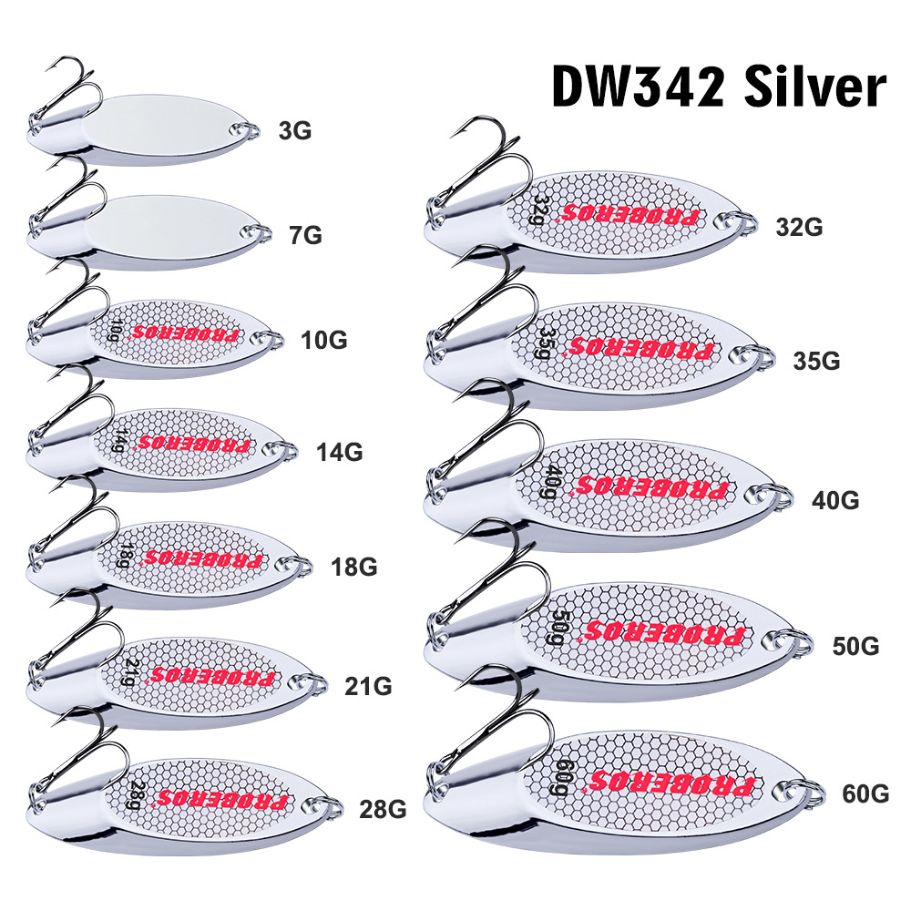 Sea fishing bait Luya VIB metal sequins 3G-60g full gram weight gold silver oblique DW342