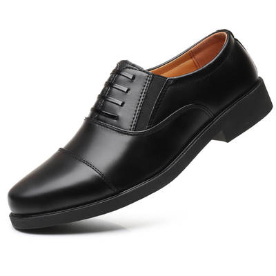 Men's formal wear plus velvet three-joint leather shoes standard legged men's shoes business leisure labor protection shoes security work shoes