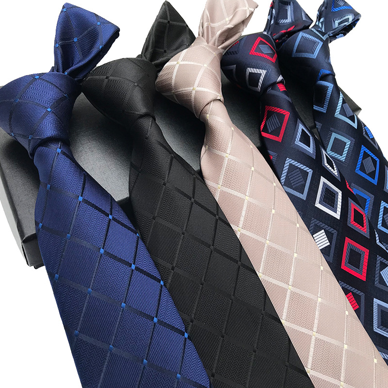 Source factory spot wholesale polyester silk jacquard craft cashew tie men's business wear tie
