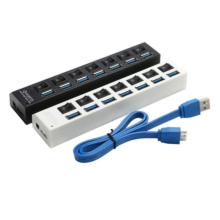 usb splitter 7-Port usb3.0hub desktop expansion Hub 3.0hub one-to-seven expansion dock