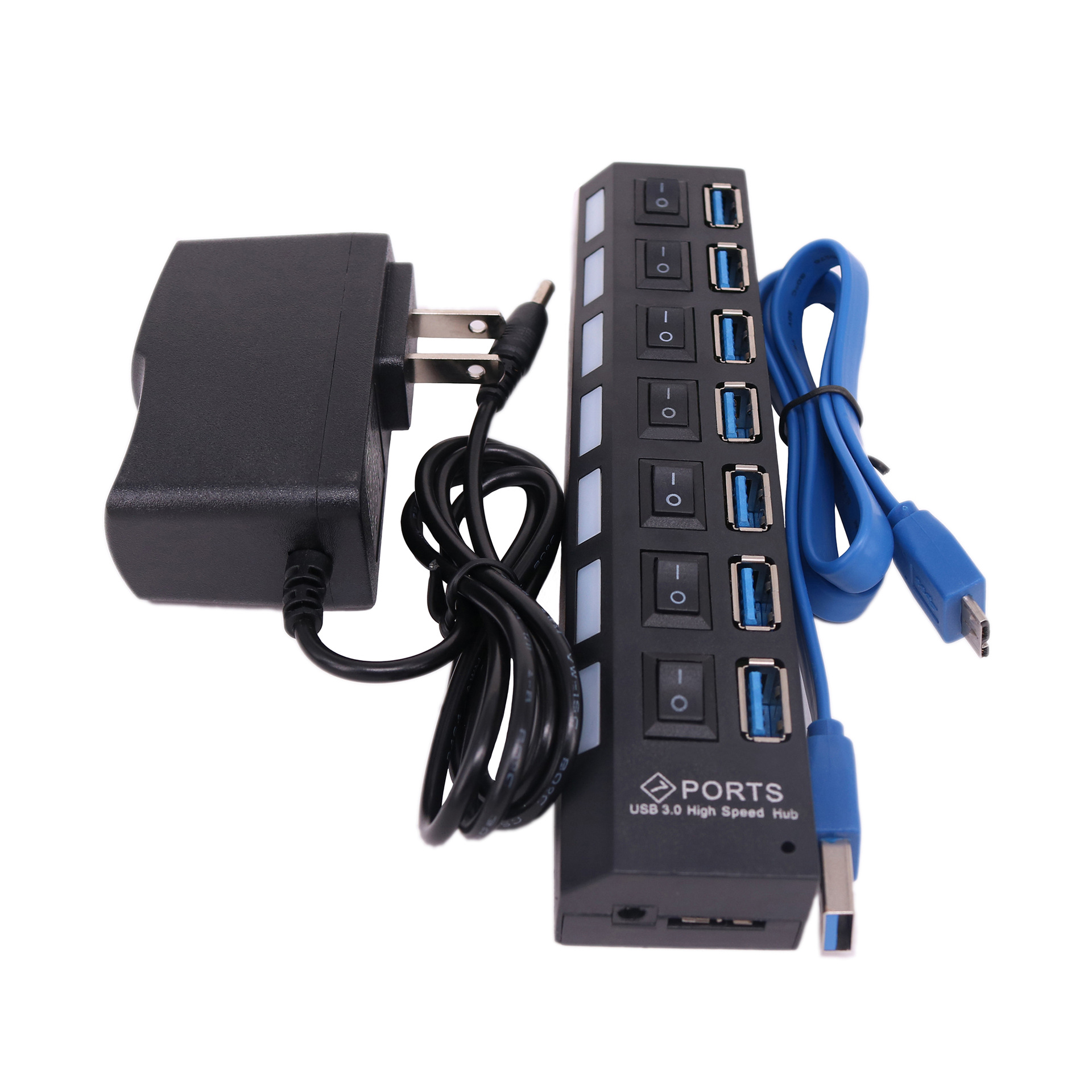 usb splitter 7-Port usb3.0hub desktop expansion Hub 3.0hub one-to-seven expansion dock