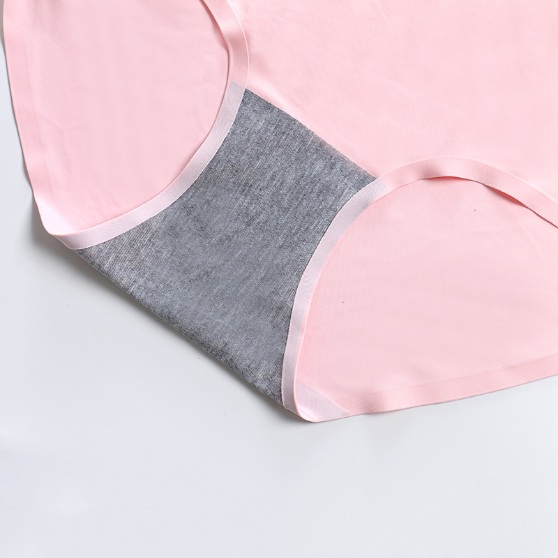 Women's Ice Silk Underwear Seamless Underwear One-piece Underwear Breathable Mid-waist Sexy Women's Underwear Briefs 810