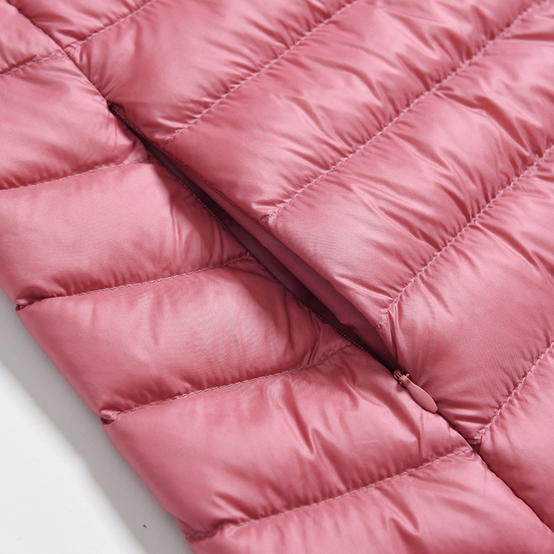 Autumn and winter New light down vest cross-border mid-length round neck hidden buckle Korean slim fashion slim wholesale