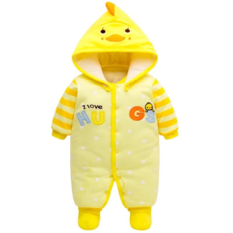 Baby jumpsuit autumn and winter warm baby ha-coat autumn and winter newborn cotton-padded jumpsuit autumn and winter climbing clothes